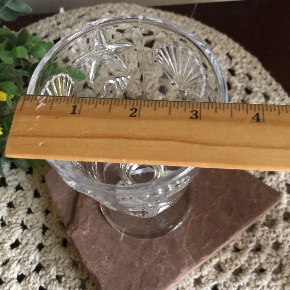 Clear Embossed Coastal Shell Goblet - Set of 2